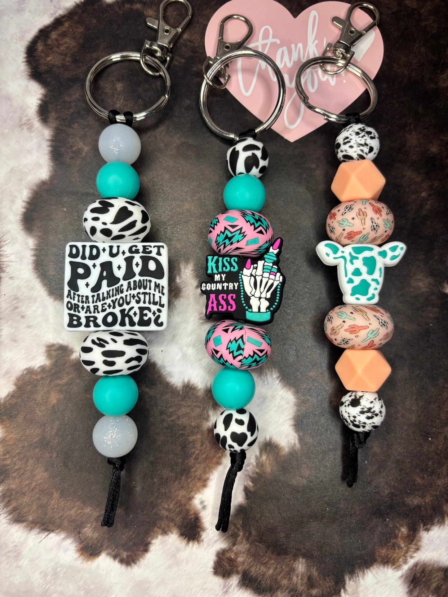 Thick Western Keychain