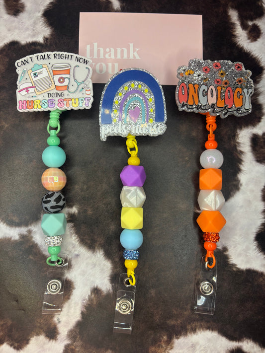 Nurse Themed Badge Reels